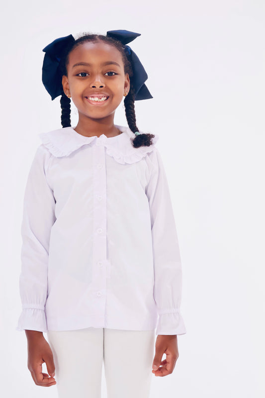 RUFFLE GARDEN LONG SLEEVE BLOUSE